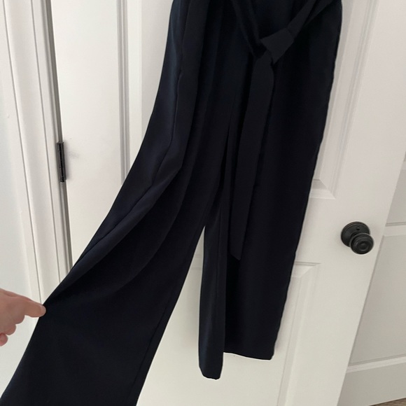 H & M Navy Blue Cropped Jumpsuit Size 8 - Picture 4 of 10